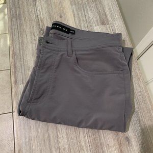 DUNNING Flat Front Wrinkle Resistant Golf Slacks 33x32 EUC Performance Pants